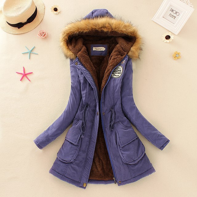 Women's Fashion Warm Solid Color Coat Tops
