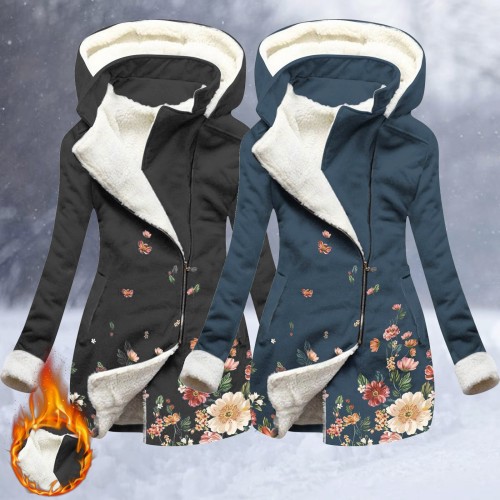 Trendy Velvet Plush Insulated Oversized Puffer Jacket Coats