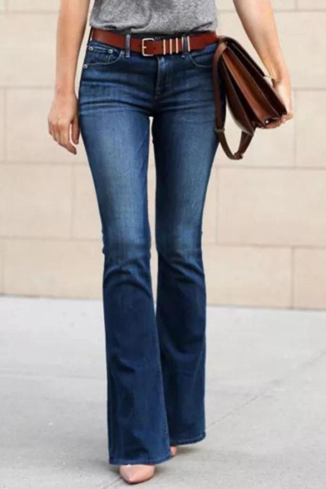 Trendy High Waist Zipper Casual Jeans