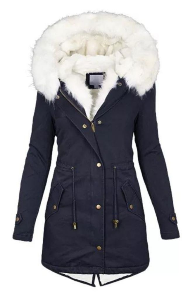 Women's Fashion Warm Thick Hooded Parka Cotton Jackets Coat