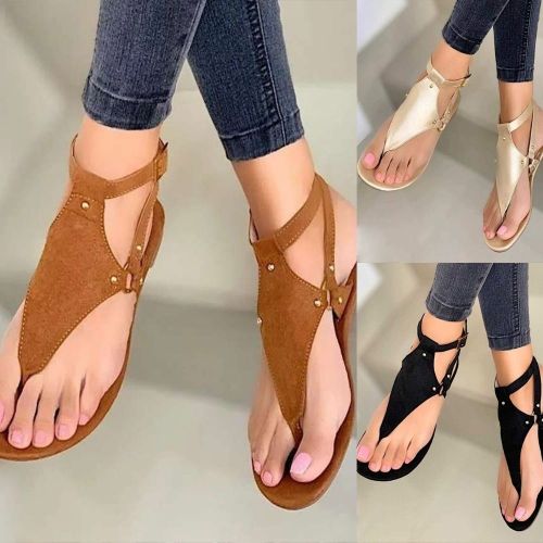 Women's Thong Flat Roman Fashion Platform Casual Sandals