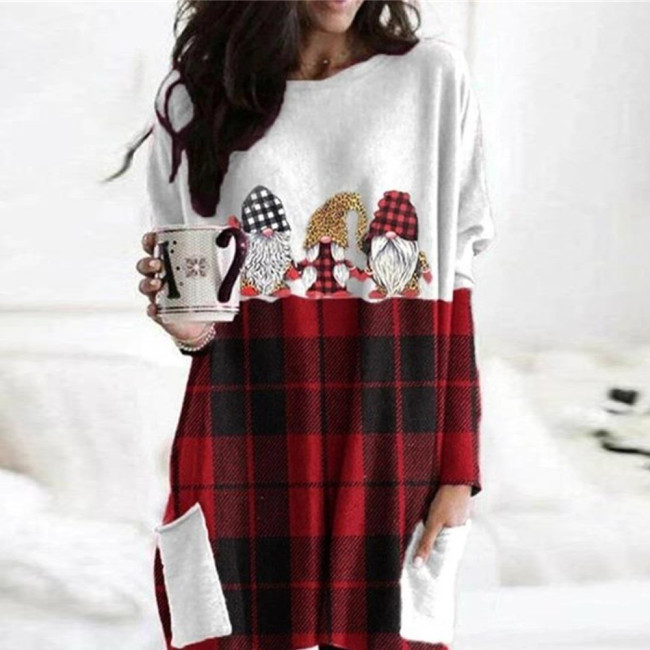 Women's Long Printed Halloween Top Harajuku Hooded Sweatshirt