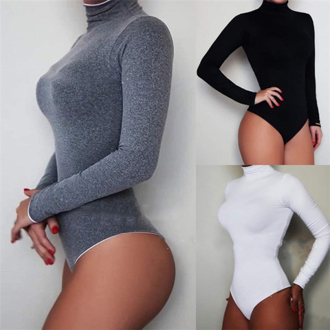 Sexy Turtleneck Body Long Sleeve Elegant Bodysuit