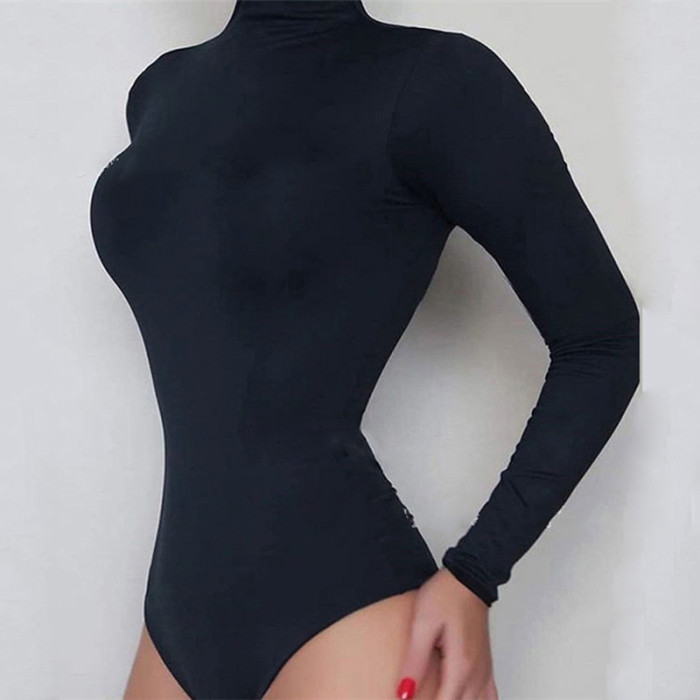 Sexy Turtleneck Body Long Sleeve Elegant Bodysuit