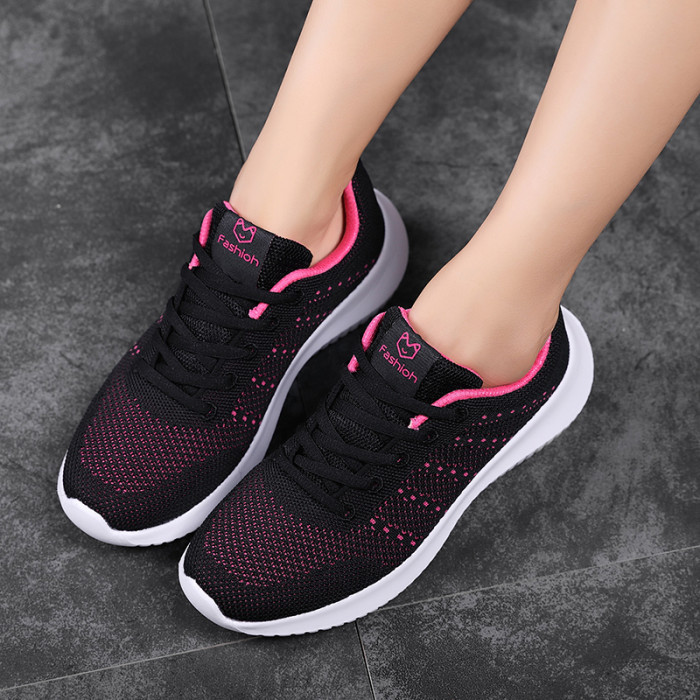 Women Running Shoes Breathable Lightweight Anti-Slip Mesh Soft Sneakers