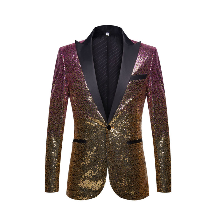 Men's Gradient Sequin Blazer