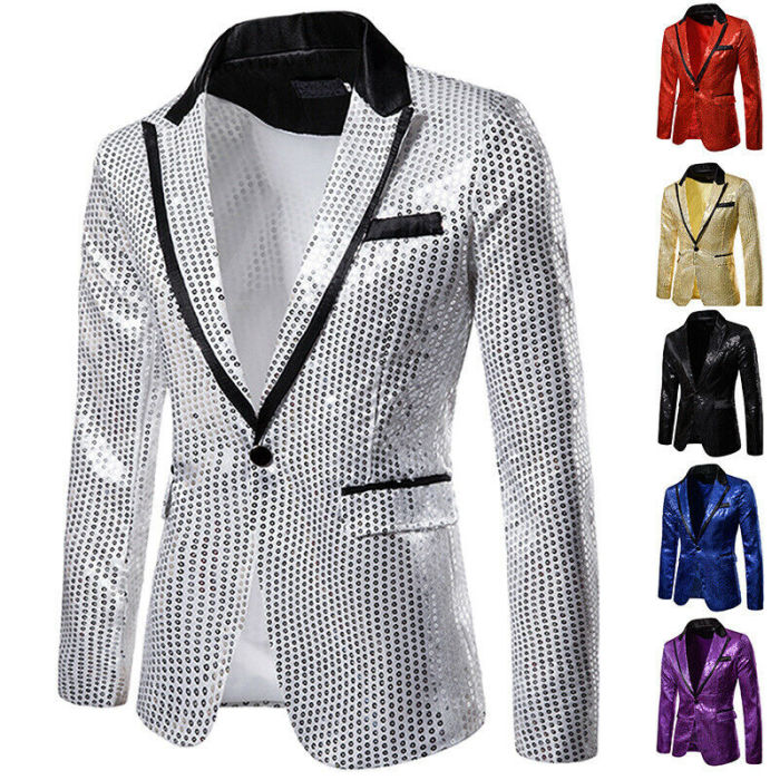 Fashion Shiny Decorated Blazer