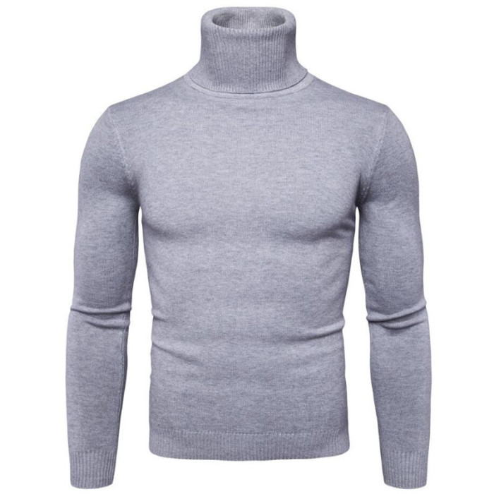 Men's Turtleneck Sweater Slim Knit