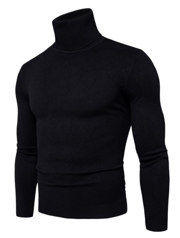 Men's Turtleneck Sweater Slim Knit