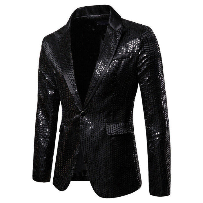 Fashion Shiny Decorated Blazer