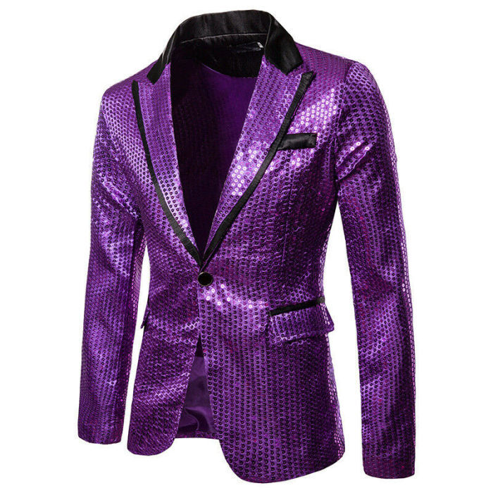 Fashion Shiny Decorated Blazer