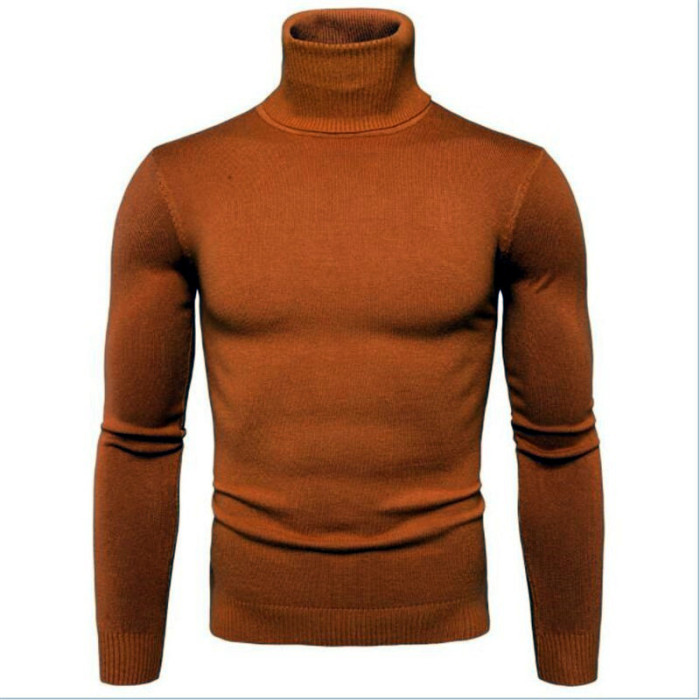 Men's Turtleneck Sweater Slim Knit