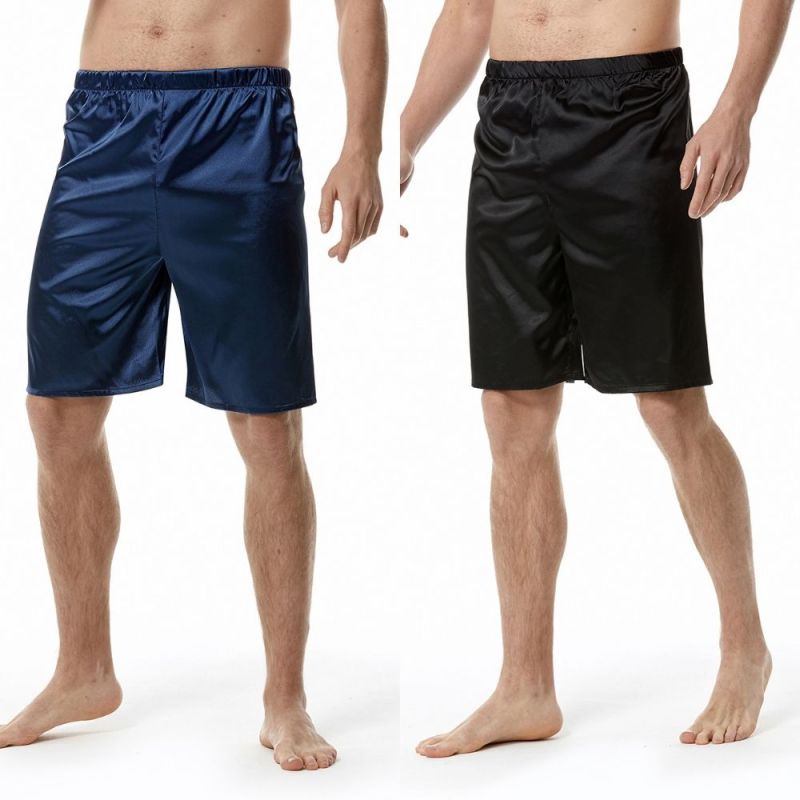 Men Solid color Silk Short Pant