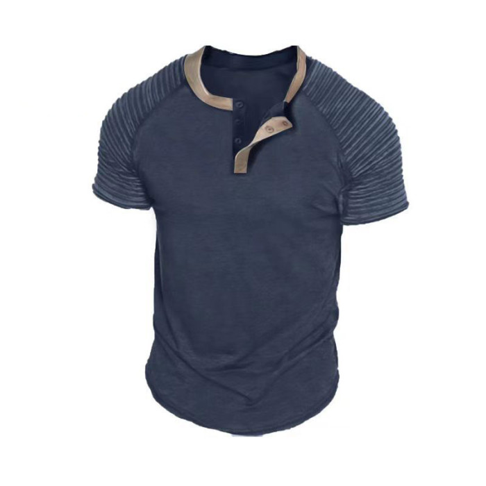 Fashion O Neck Casual Solid Color Short Sleeve T Shirt