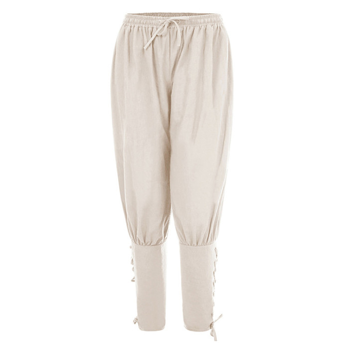 New Men's Fashion Solid Color Cotton and linen Causal Pants
