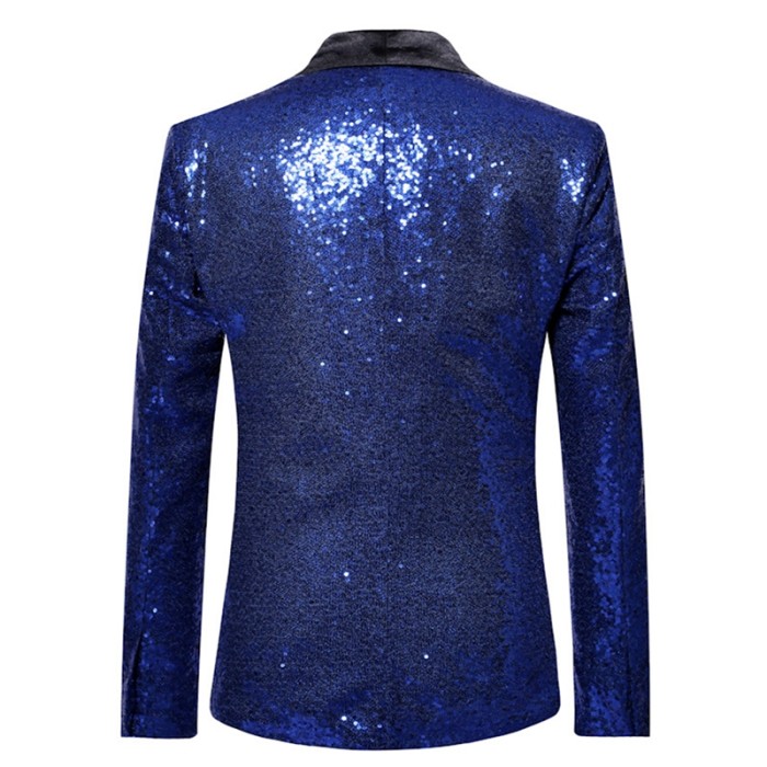 Men's Shiny Sequin Party Wedding Banquet Blazer