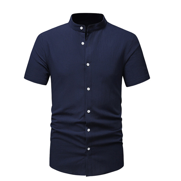 New Daily Solid Color Loose Casual Short sleeves Shirt
