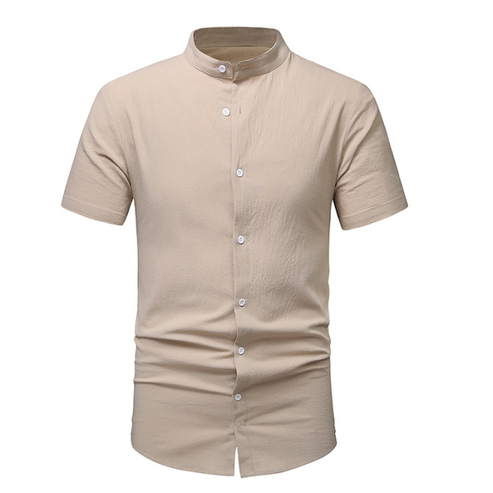 New Daily Solid Color Loose Casual Short sleeves Shirt