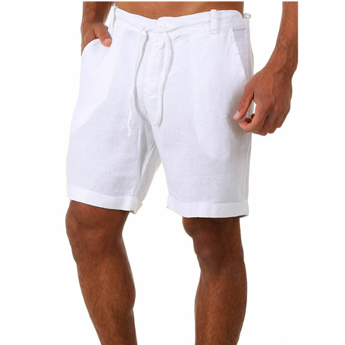 Fashion Men's Linen Cotton Loose Short