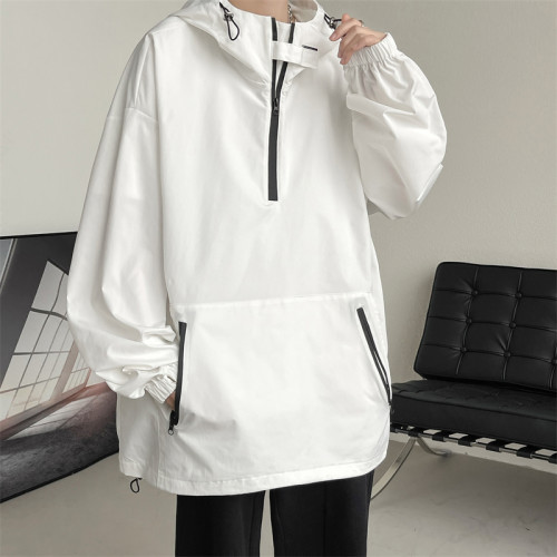 Man Streetwear Hooded Casual Windbreak Jacket