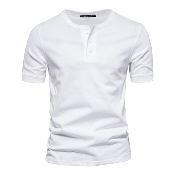 Men Casual Short Sleeve Fashion Cotton T-shirt