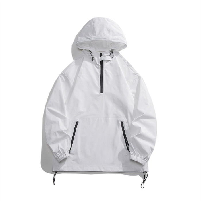 Man Streetwear Hooded Casual Windbreak Jacket