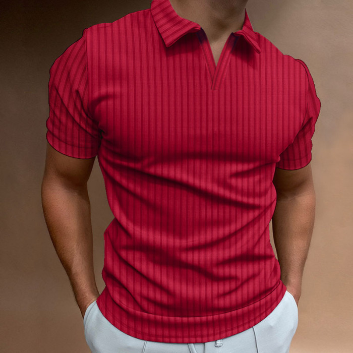 Men's Stripe Short Sleeve Casual Fashion Simple T-Shirt