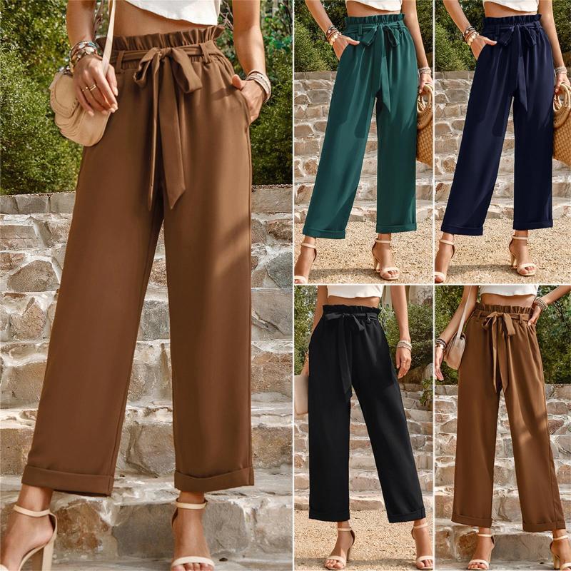 Solid Color Casual Temperament Commuting Loose Wide-leg Pants