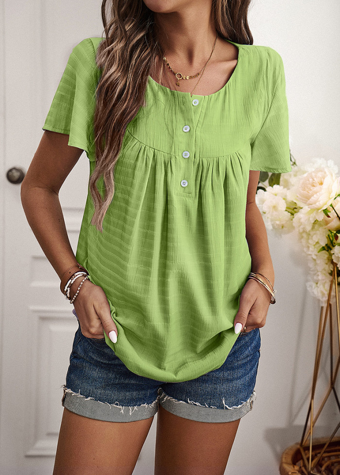 Women's Loose Casual Solid Color Short-sleeved Top T-Shirts