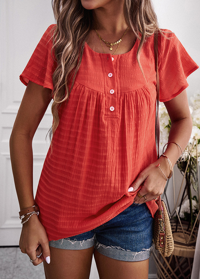 Women's Loose Casual Solid Color Short-sleeved Top T-Shirts