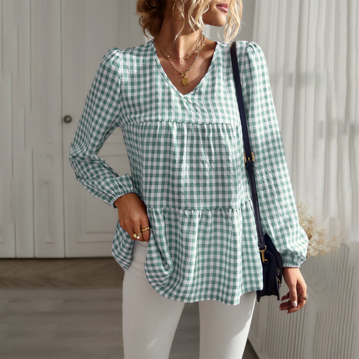 Women's Plaid Loose Casual Fashion Shirt