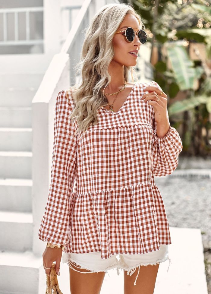 Women's Plaid Loose Casual Fashion Shirt