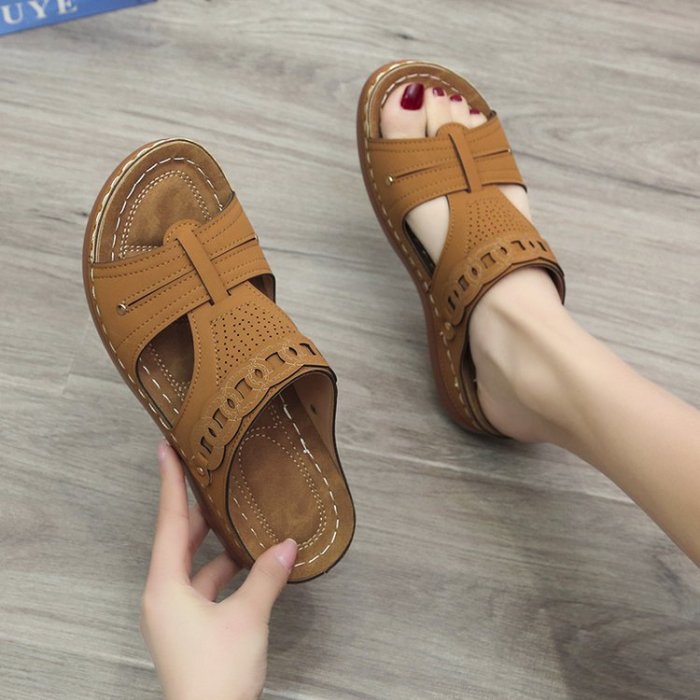 Women's New Fashion Personality Large Size Sandals Solid Color Platform Slippers