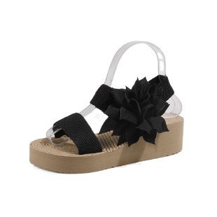 New Casual Fashion Buckle Floral Open-toe Platform Sandals