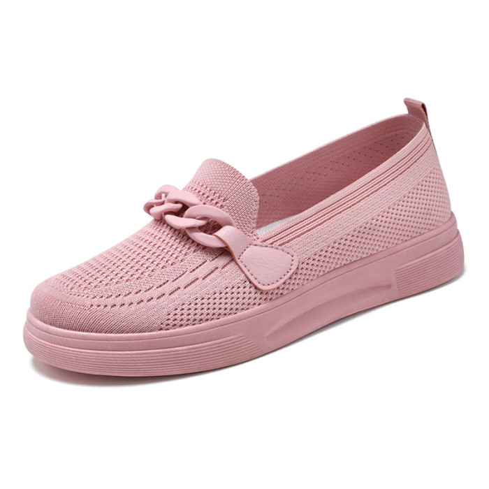 New Women's Shoes Comfortable Weaving Loafers