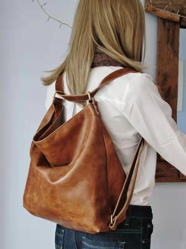 Women's New Vintage Large Capacity Soft Leather Bag