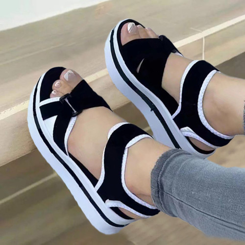 Women's Open Toe Fashion New Soft Elegant Wedge Footwear Female Sandals