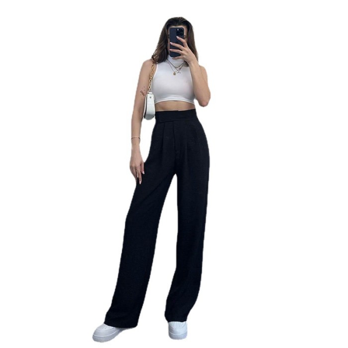 Women's New High-waisted Loose Casual Wide-leg Pants