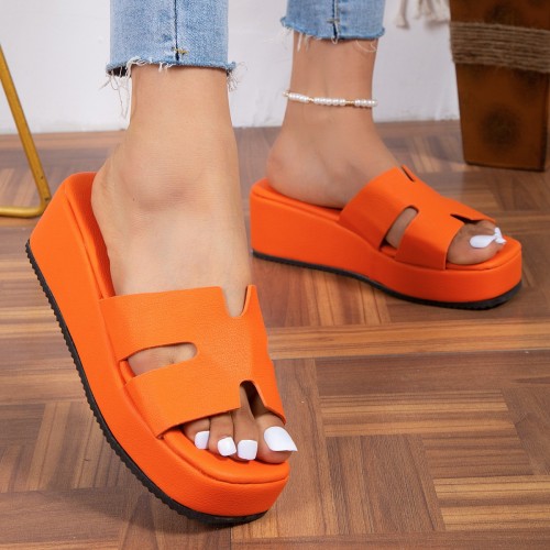 Women's New Fashion Multi-color Thick Sole Plus-size Slippers