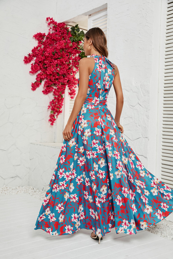 Women's New Print Fashion Casual Maxi Dress