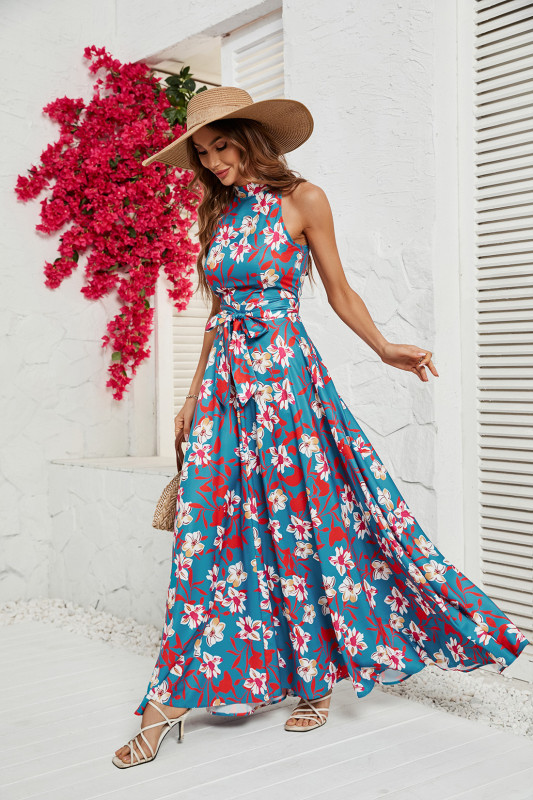Women's New Print Fashion Casual Maxi Dress