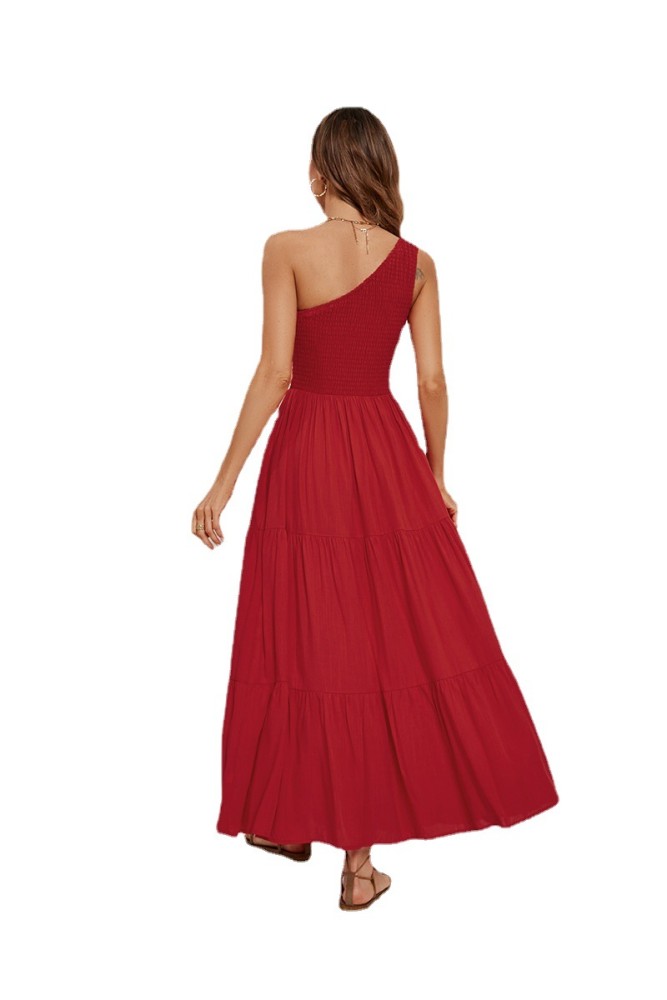 Women's New Fashion Slim Fit Solid Color Maxi Dress