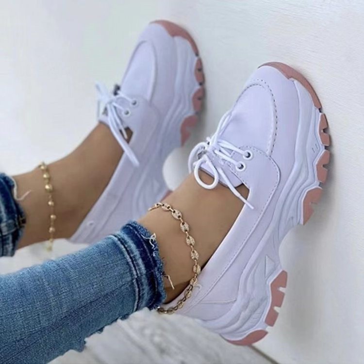 Women's New Platform Lace-up Casual Sneakers