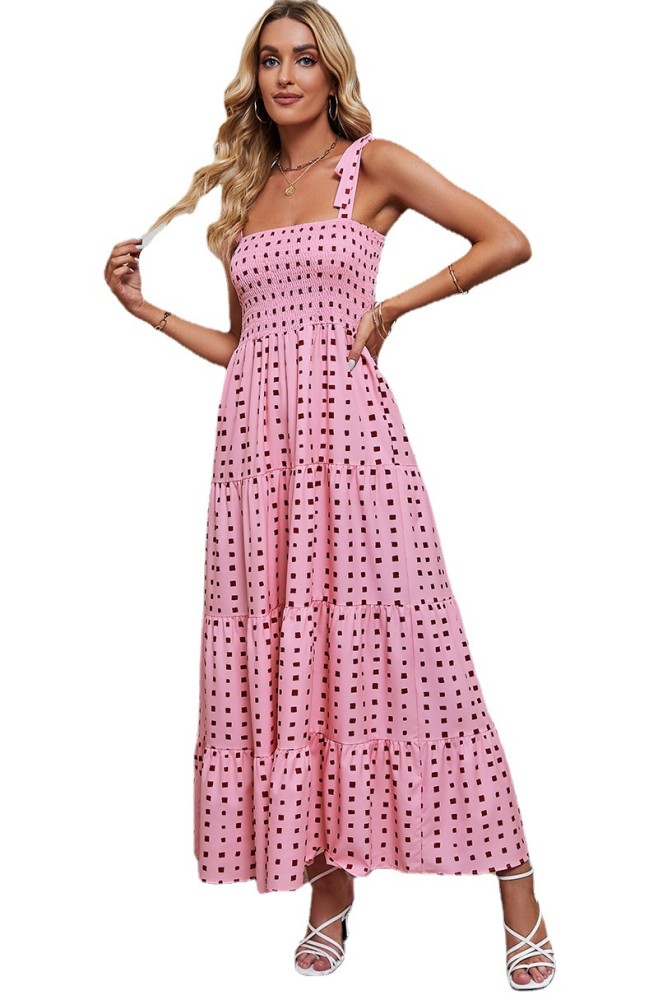 Women's Sexy Print Backless Resort-inspired Slip Maxi Dress