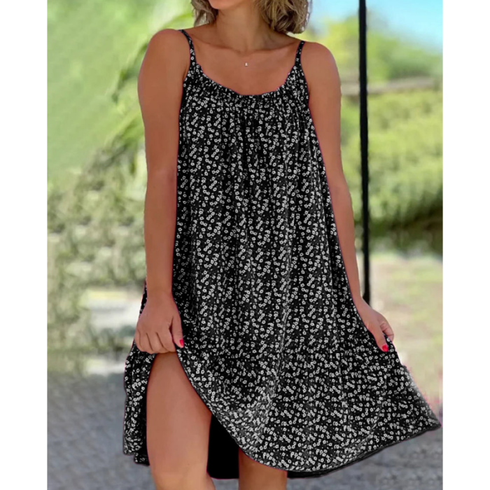 Fashion Sexy Plus Size Sleeveless Casual Loose Round Neck Mini Dress