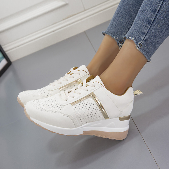 New Women's Platform Wedge Casual Sneakers