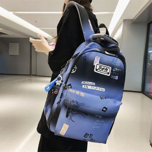 New Trendy Fashion Print Lightweight Casual Student Backpack