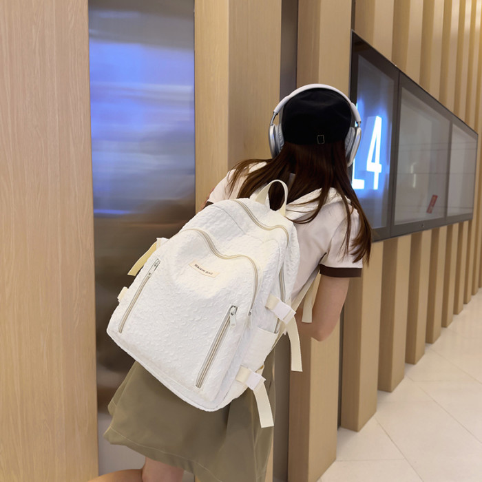 Stylish Casual Bubble Grid Student Schoolbag Sweet Backpack