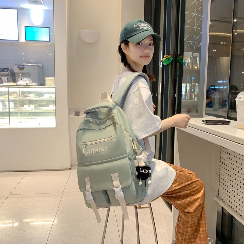 New Trendy Simple Casual School Bag Large Capacity Travel Backpack