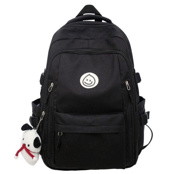 New Simple Fashion Cute Smiley Face Bag Large Capacity Backpack